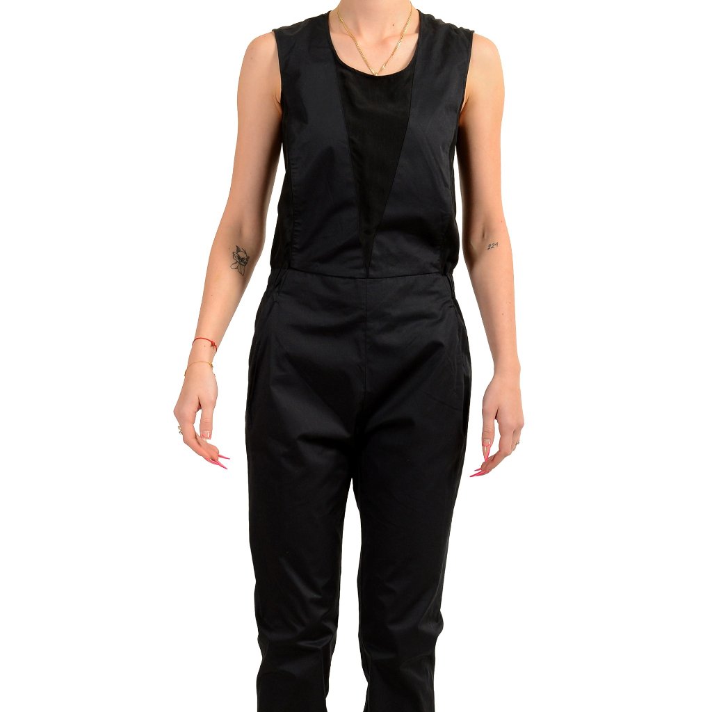 Maison Margiela Mm6 Women's Navy Blue Sleeveless Romper Us Xs It 38